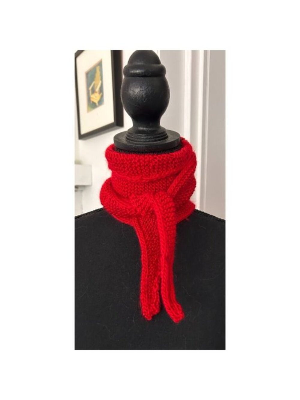 Brand New Merino Superwash Handmade Sophie Scarf in Red Size Lg.
